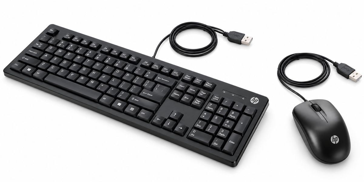 Kit HP 160 de teclado y mouse con cable USB — imagen principal