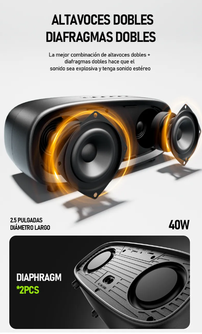 Parlante Ewtto con bajo profundos tws EW-P126B