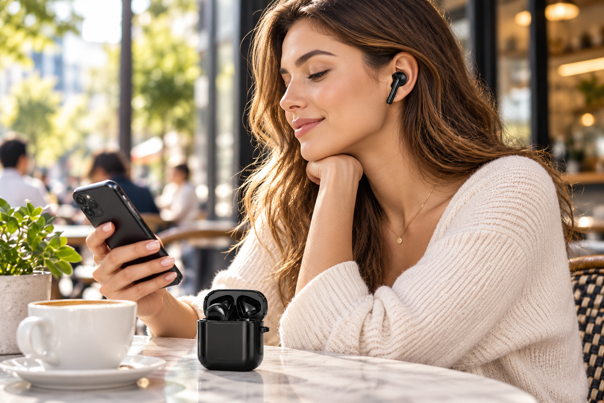 Audífonos inalámbricos Ewtto ET-A4287BW Bluetooth 6.0 — ejemplo de uso