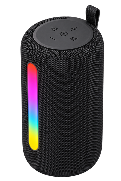 Parlante Ewtto ET-P1120B negro con iluminación RGB sin fondo