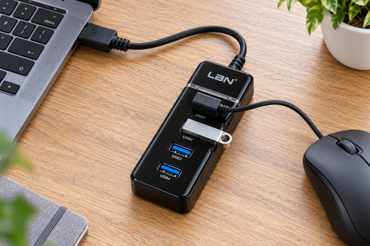 Hub LBN USB 3.0 de 4 puertos USB-A — ejemplo de uso