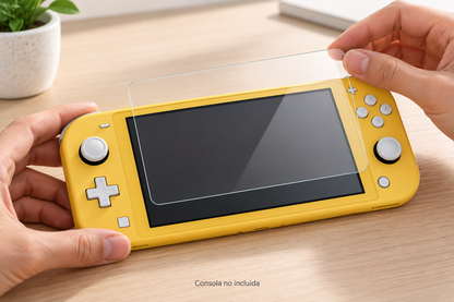 Lámina de vidrio templado para Nintendo Switch Lite — ejemplo de uso